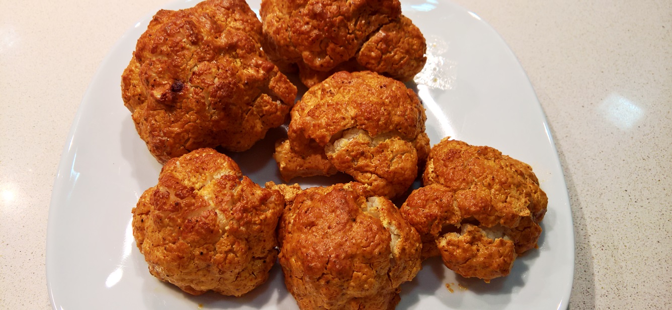 Así queda terminada la receta de coliflor al horno sin carbohidratos