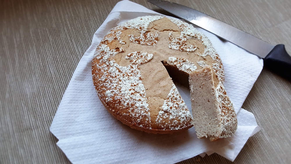 Tarta elaborada con harina de almendras